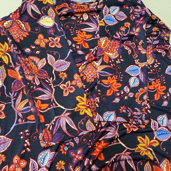 New Sunny Leigh Women's Large Dress Floral‎ Carolyn Print Long Sleeve Outfit - Picture 7 of 14